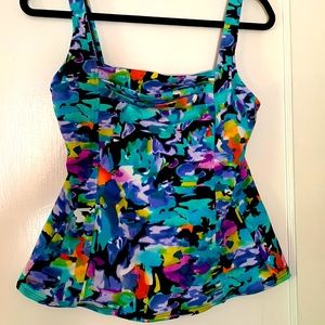 Caribbean Joe tankini swim top 12D
